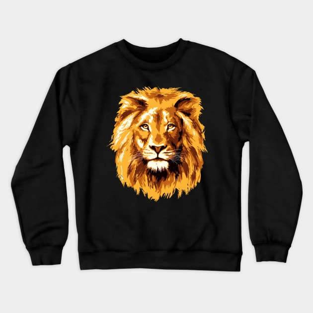 Lion Face Crewneck Sweatshirt by longford